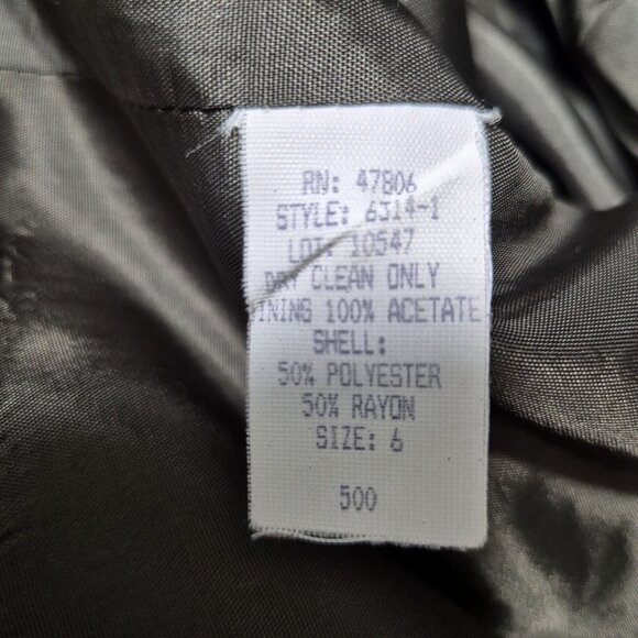 Oleg Cassini Women's Blazer Size 6 Floral Green Purple Lined Vintage (48) - Picture 8 of 9